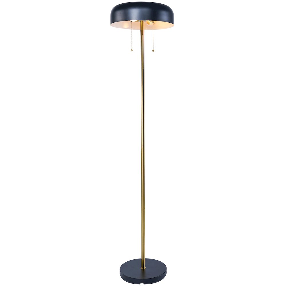 Vesper Floor lamp with Black outer and White inner. Picture 4