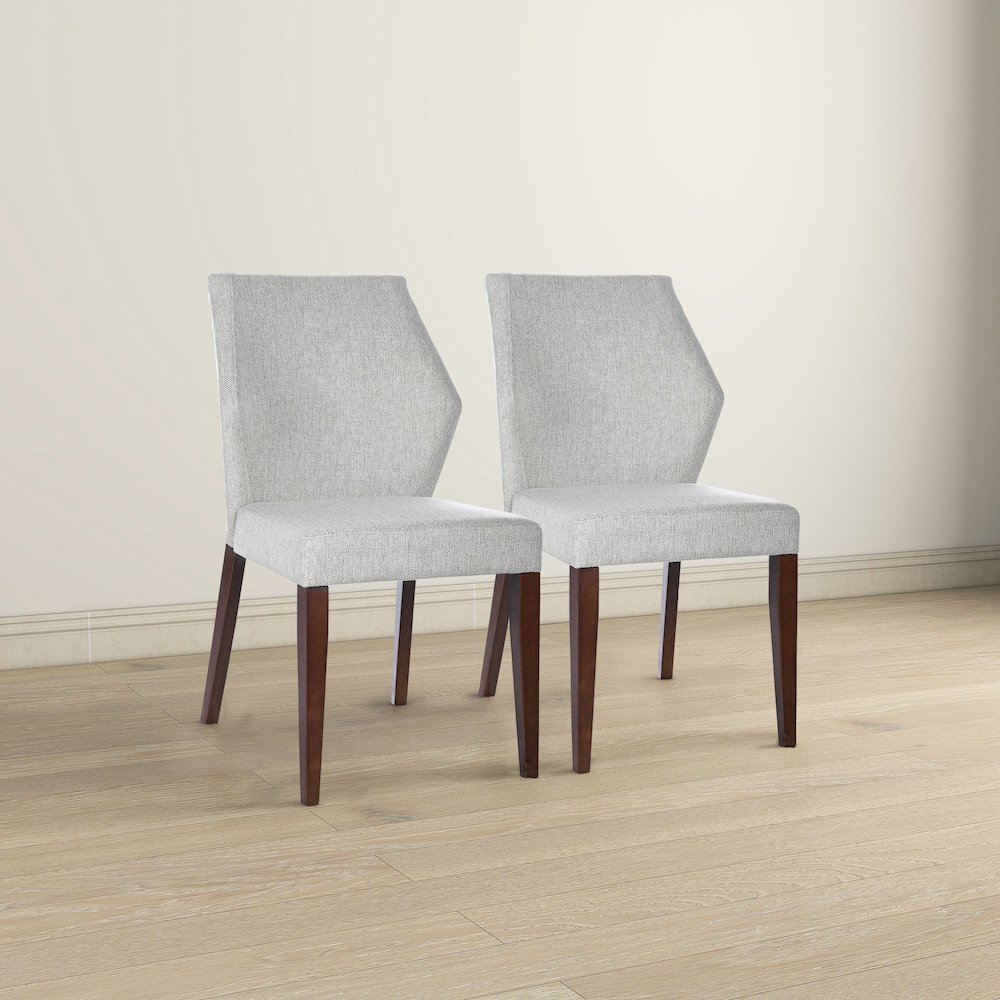 Luca Light Grey Fabric Dining Chair (Set Of 2). Picture 3