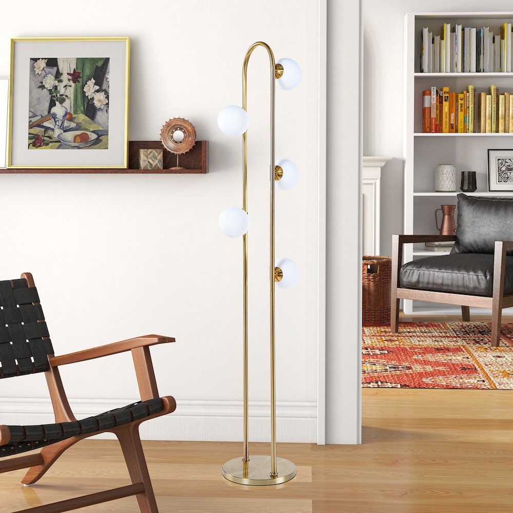 Artema Floor Lamp with White Globe. Picture 2