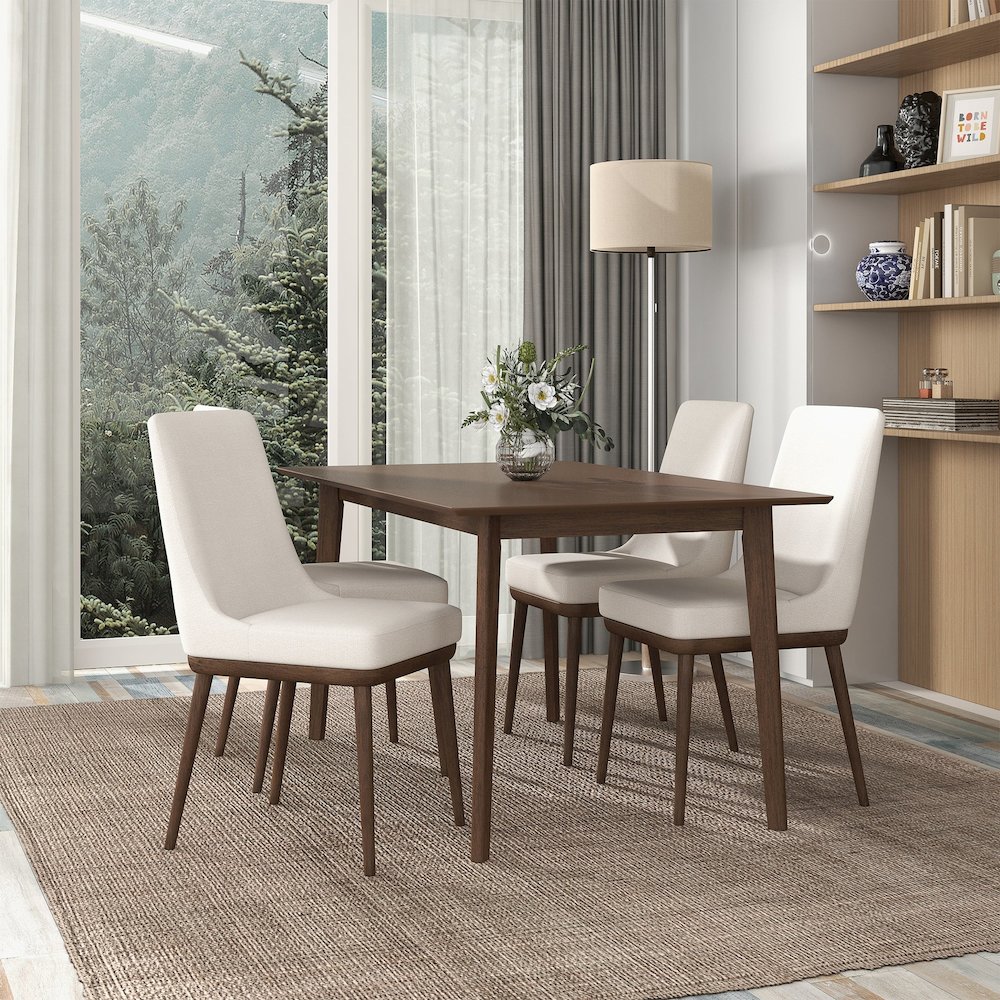 Kate Beige Fabric Dining Chair (Set Of 2). Picture 2
