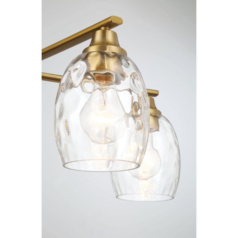 Elegance Five Lights Linear Arms with Golden Brass Finish Chain Chandelier. Picture 5