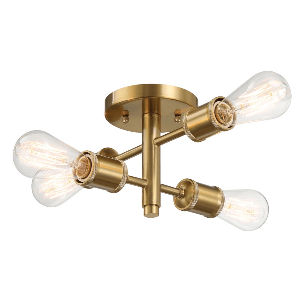 Ephemeral Four Lights Semi Flush Pendant Lamp. Picture 2