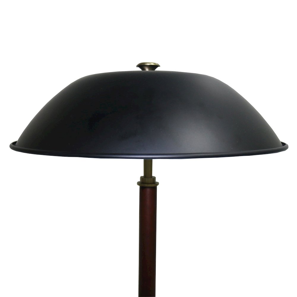 Cosmiclume Black Umbrella Shaped Table Lamp - Walnut - Bronze. Picture 1