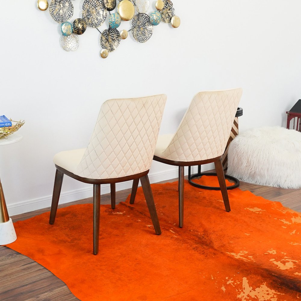 Clove Beige Velvet Dining Chair (Set Of 2). Picture 2