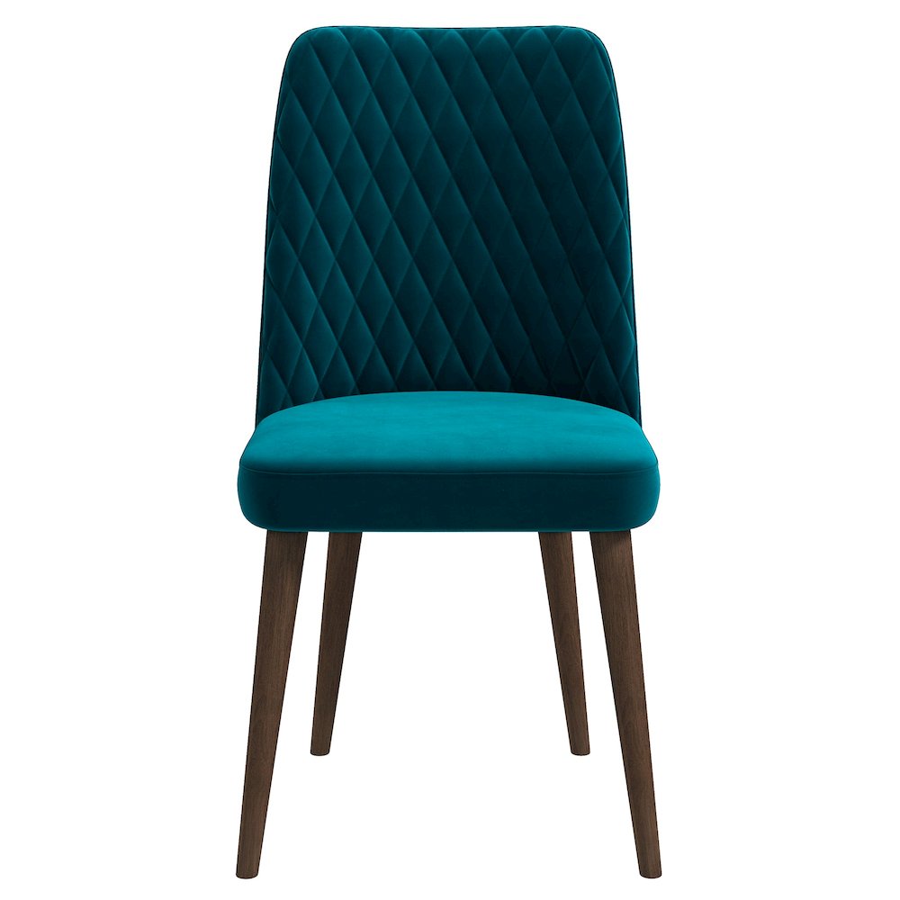 Katie Teal Velvet Dining Chair (Set Of 2). Picture 1