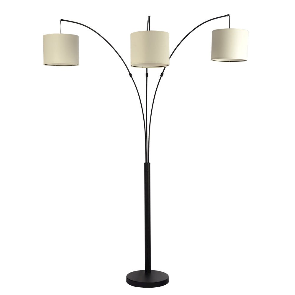Royal 3-Arm Metal Arc Floor Lamp. Picture 1