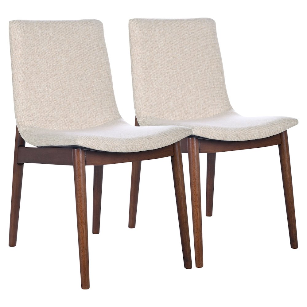 Ravel Beige Fabric Dining Chair Set of 2. Picture 1