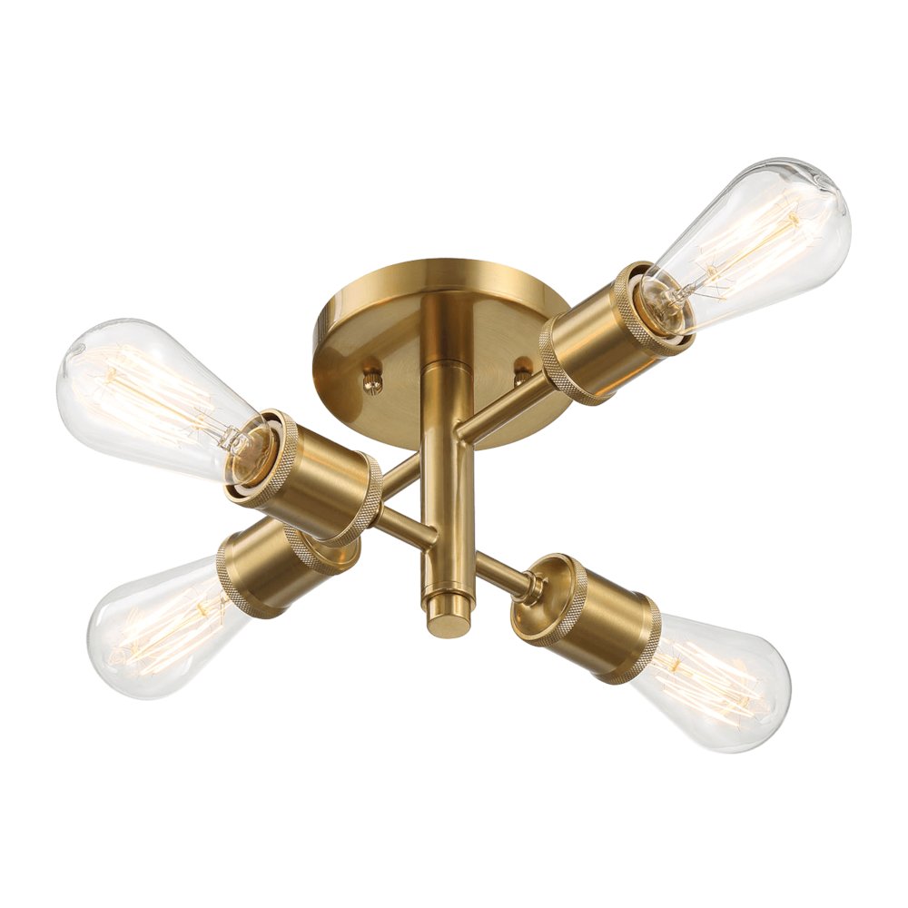 Ephemeral Four Lights Semi Flush Pendant Lamp. Picture 3