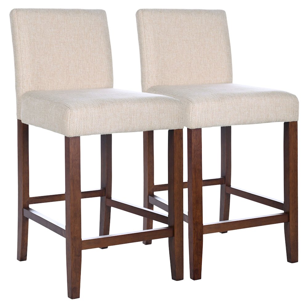 Dorian Beige Fabric Counter Chair (Set of 2). Picture 1