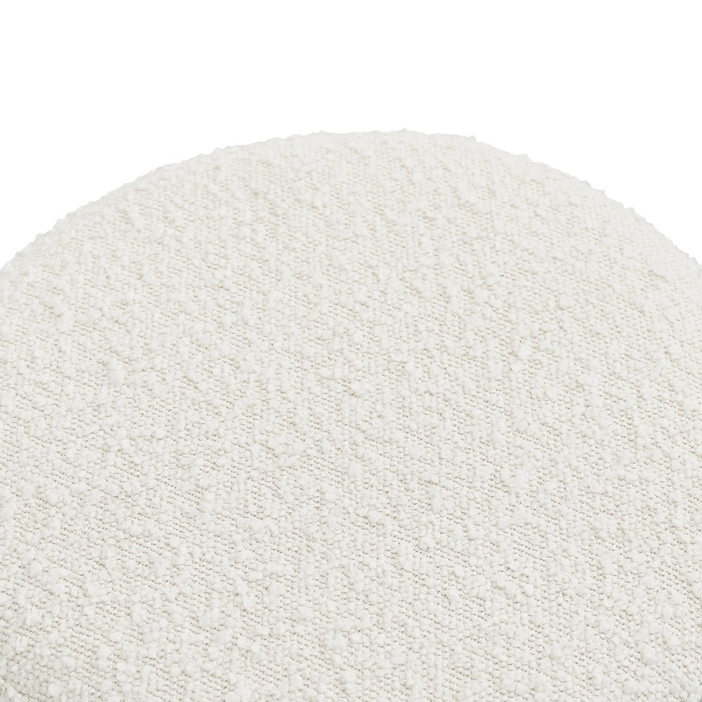 Wesley Ivory Boucle Stool. Picture 3
