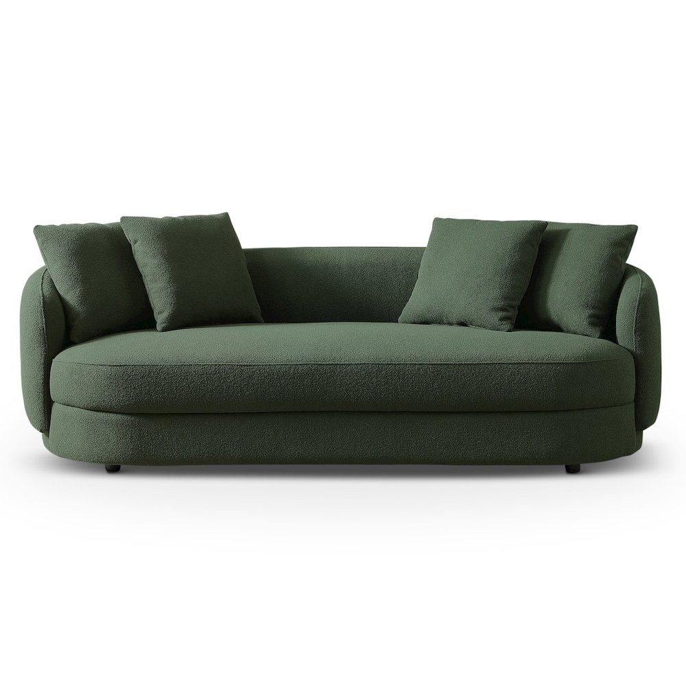 Dylan Modern Olive Green Boucle Sofa. Picture 1