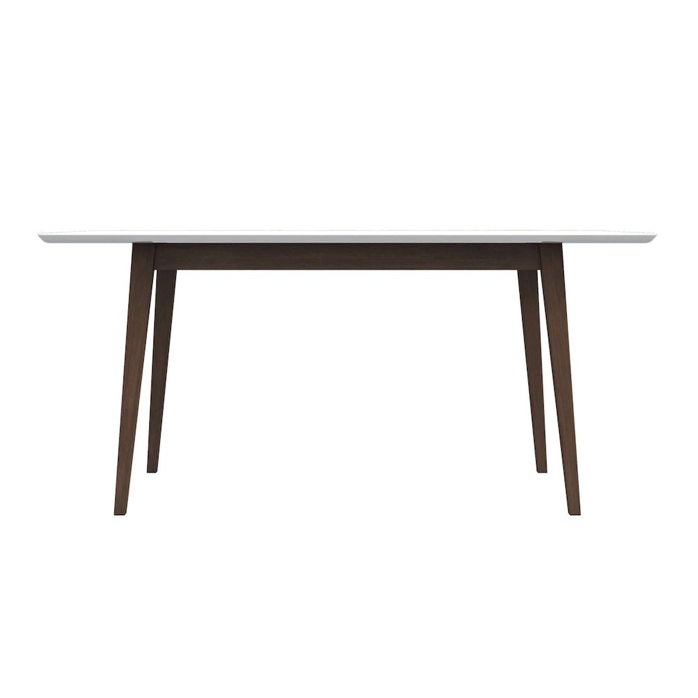Levi Modern Style Solid Wood Rectangular White Top Dining Table 47". Picture 2
