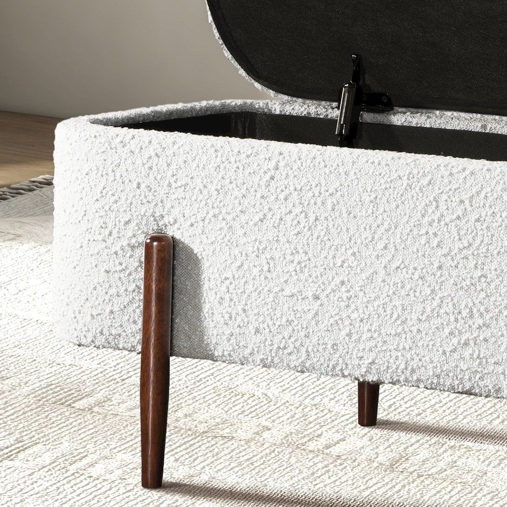 Sarna Ivory Boucle Bench. Picture 4