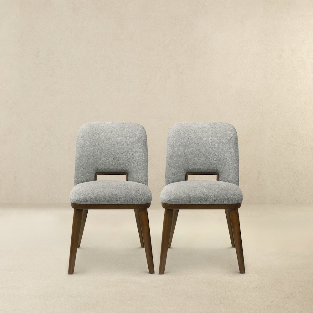 Blaken Light Grey Fabric Dining Chair (Set Of 2). Picture 7