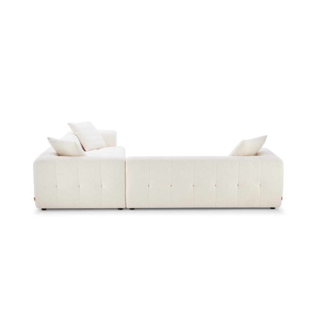 Kaynes Ivory Boucle Corner Sofa. Picture 4