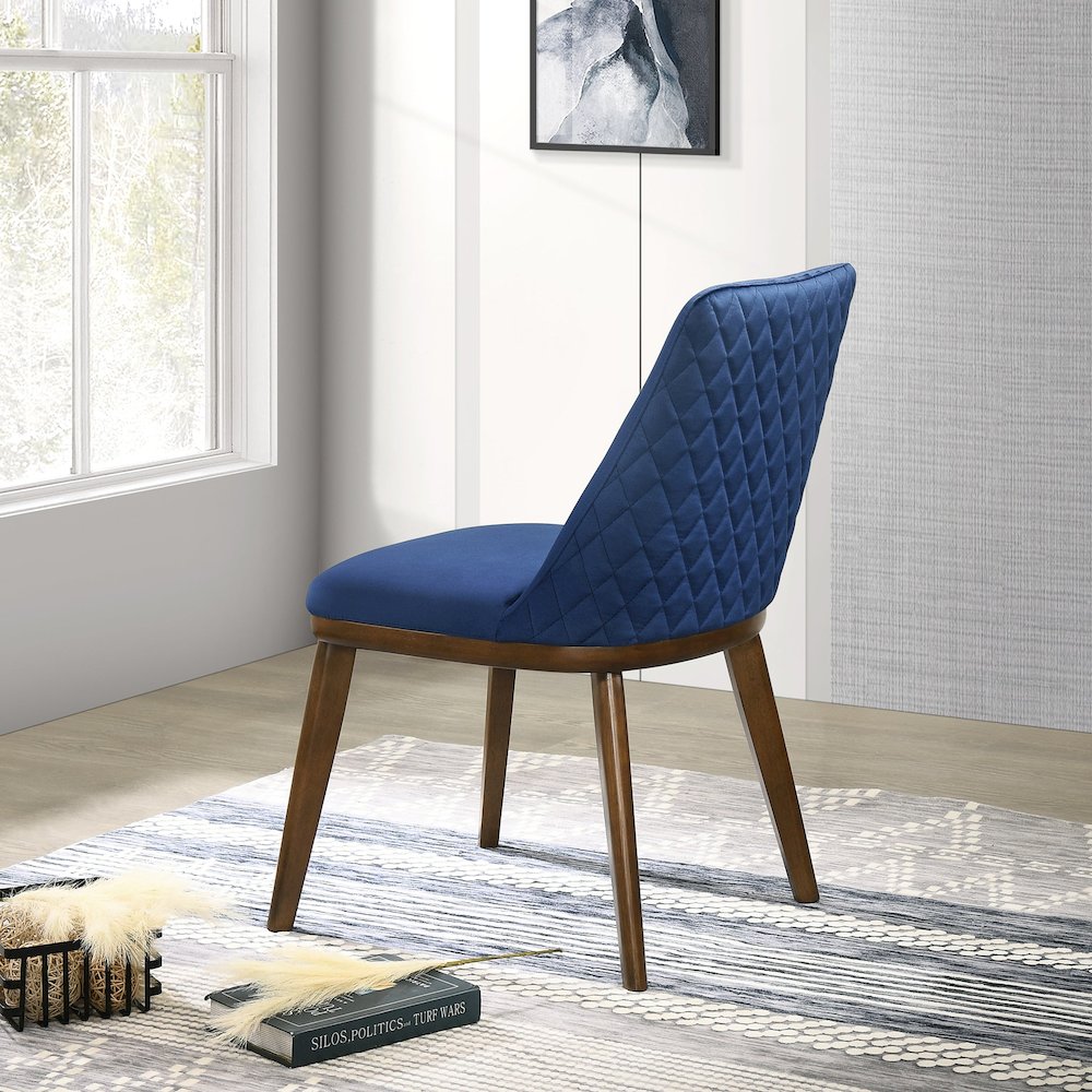 Clove Navy Blue Velvet Dining Chair (Set Of 2). Picture 5