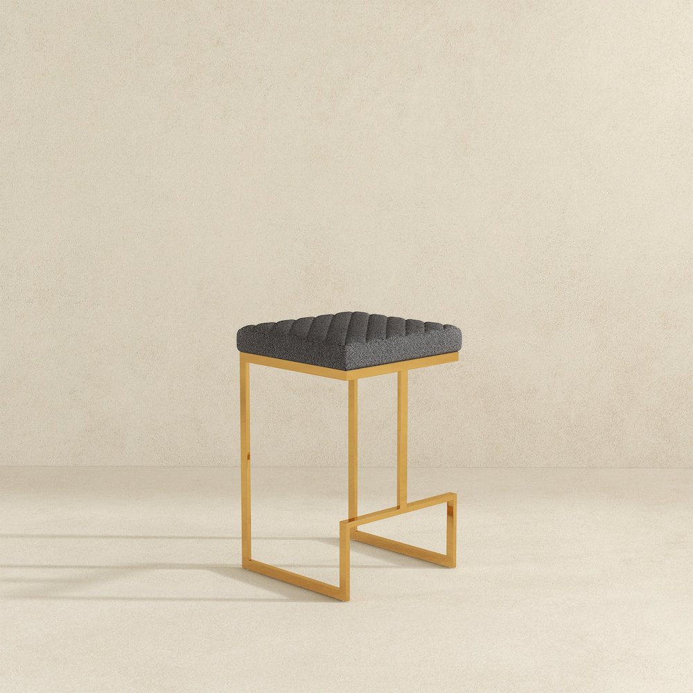 Joel Grey Boucle Counter Stool. Picture 5