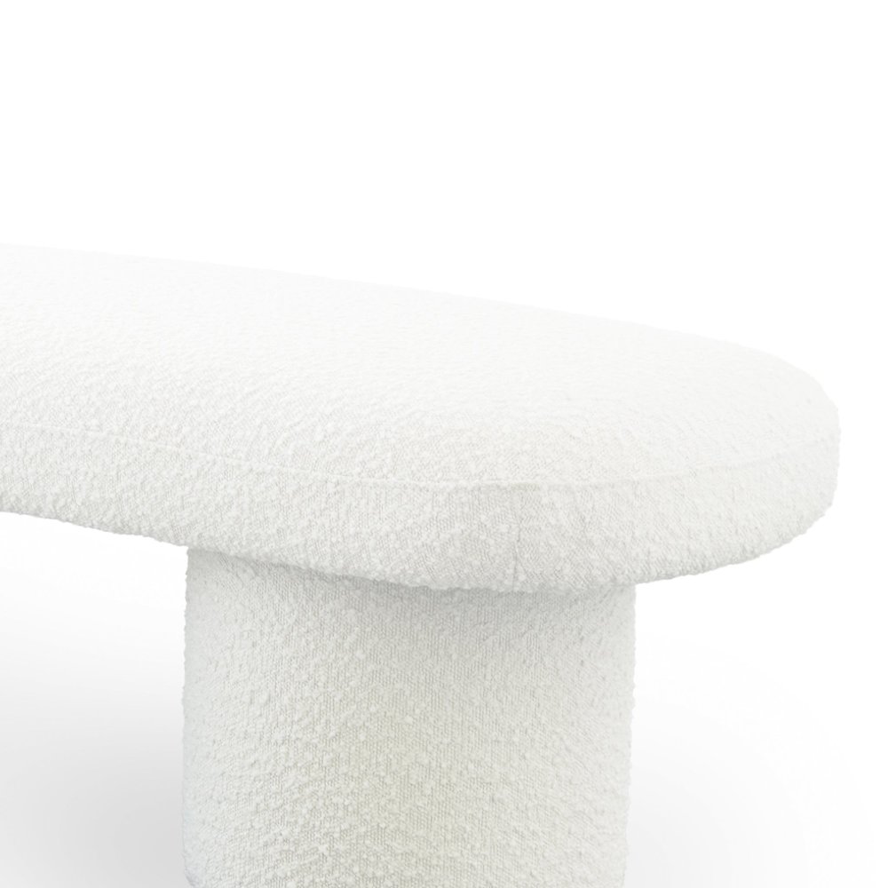 Randolph Ivory Boucle Bench. Picture 4