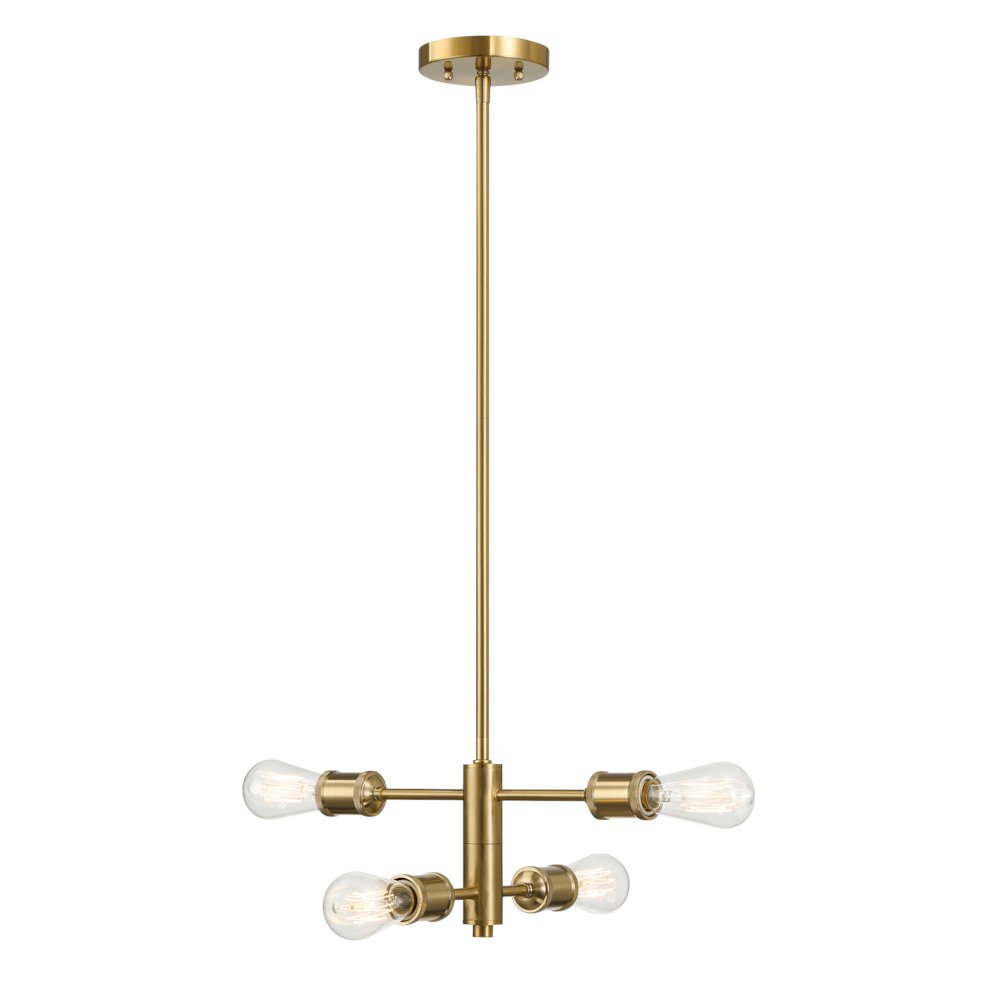 Trellis Four Lights Modern Gold Chandelier. Picture 3