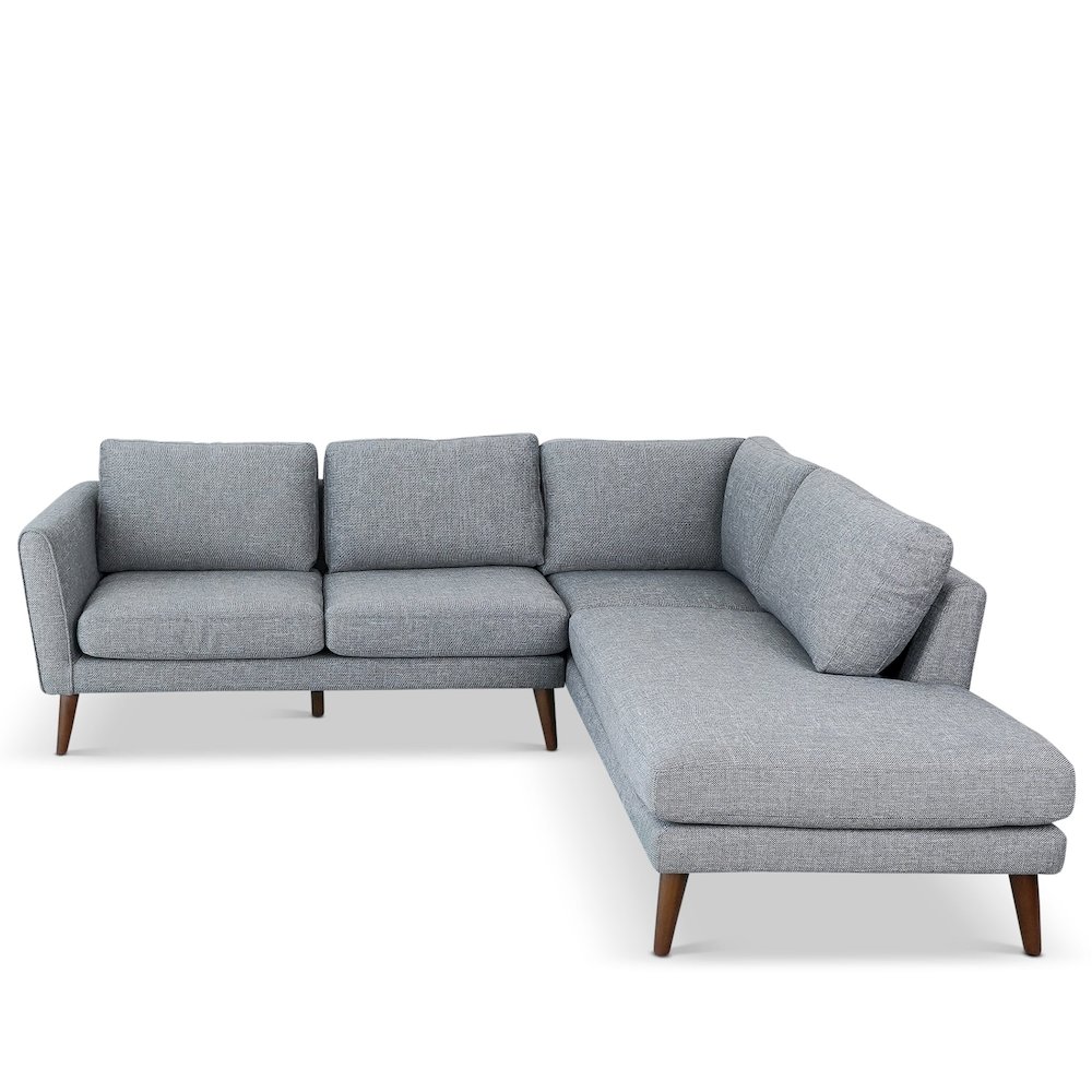 Benson Grey Sectional Sofa Right Facing Chaise. Picture 1