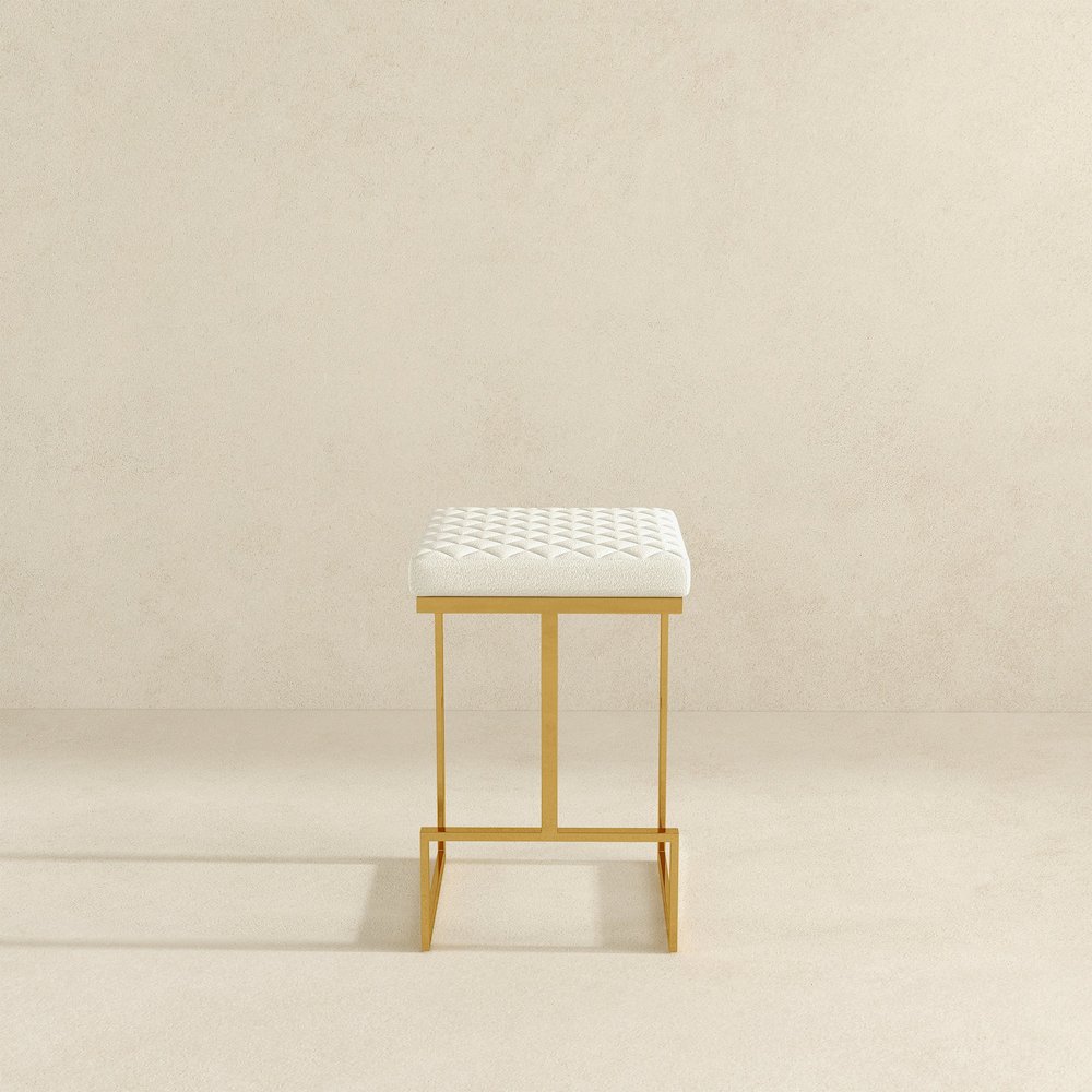 Joel Beige Boucle Counter Stool. Picture 8