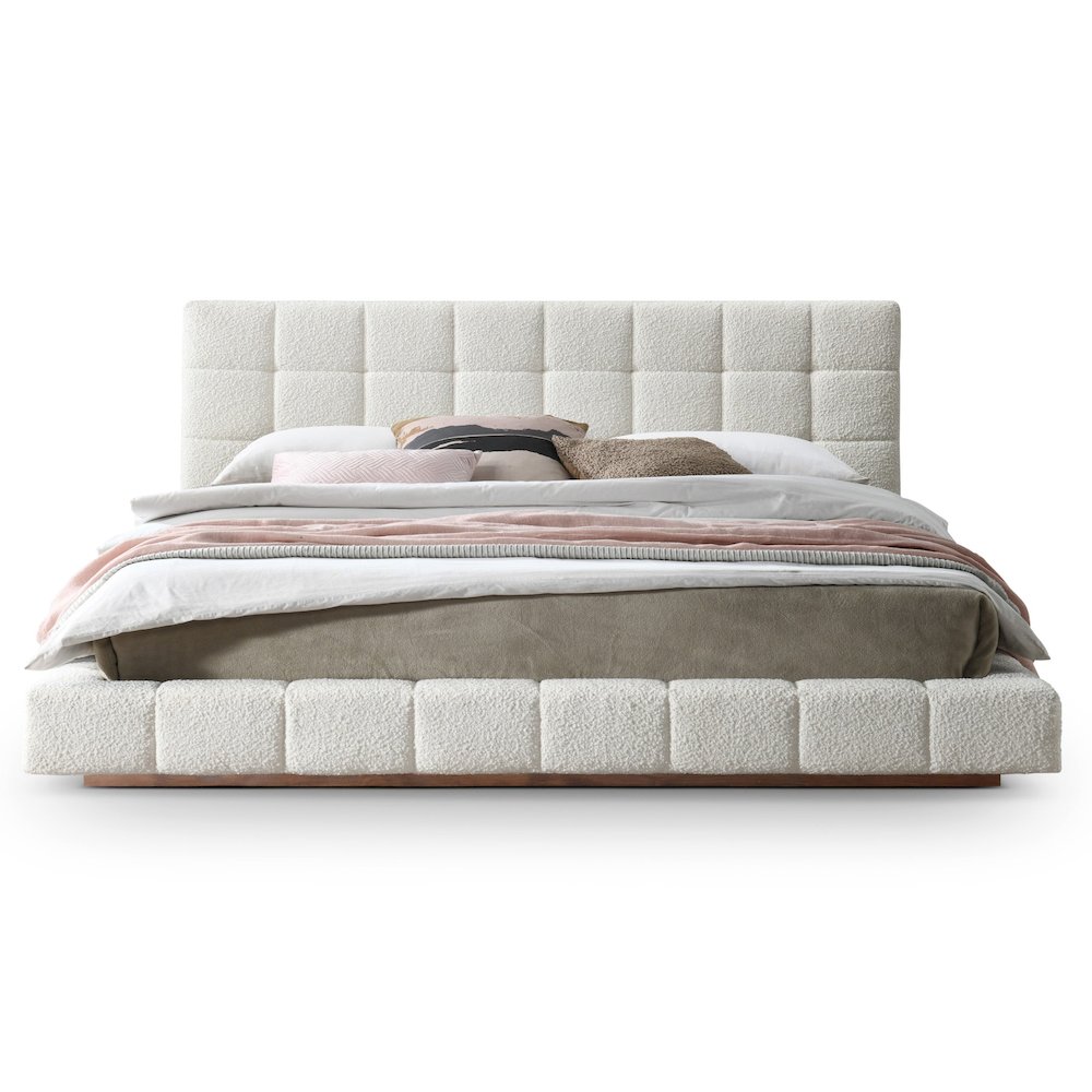 Hudson Ivory Boucle King Bed. Picture 5