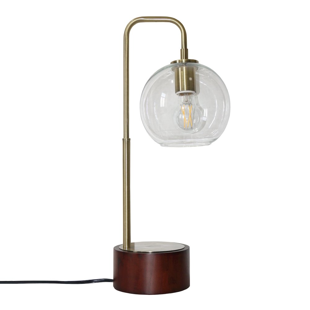 LuxeRay Simple Glass Globe Arched Table Lamp. Picture 2