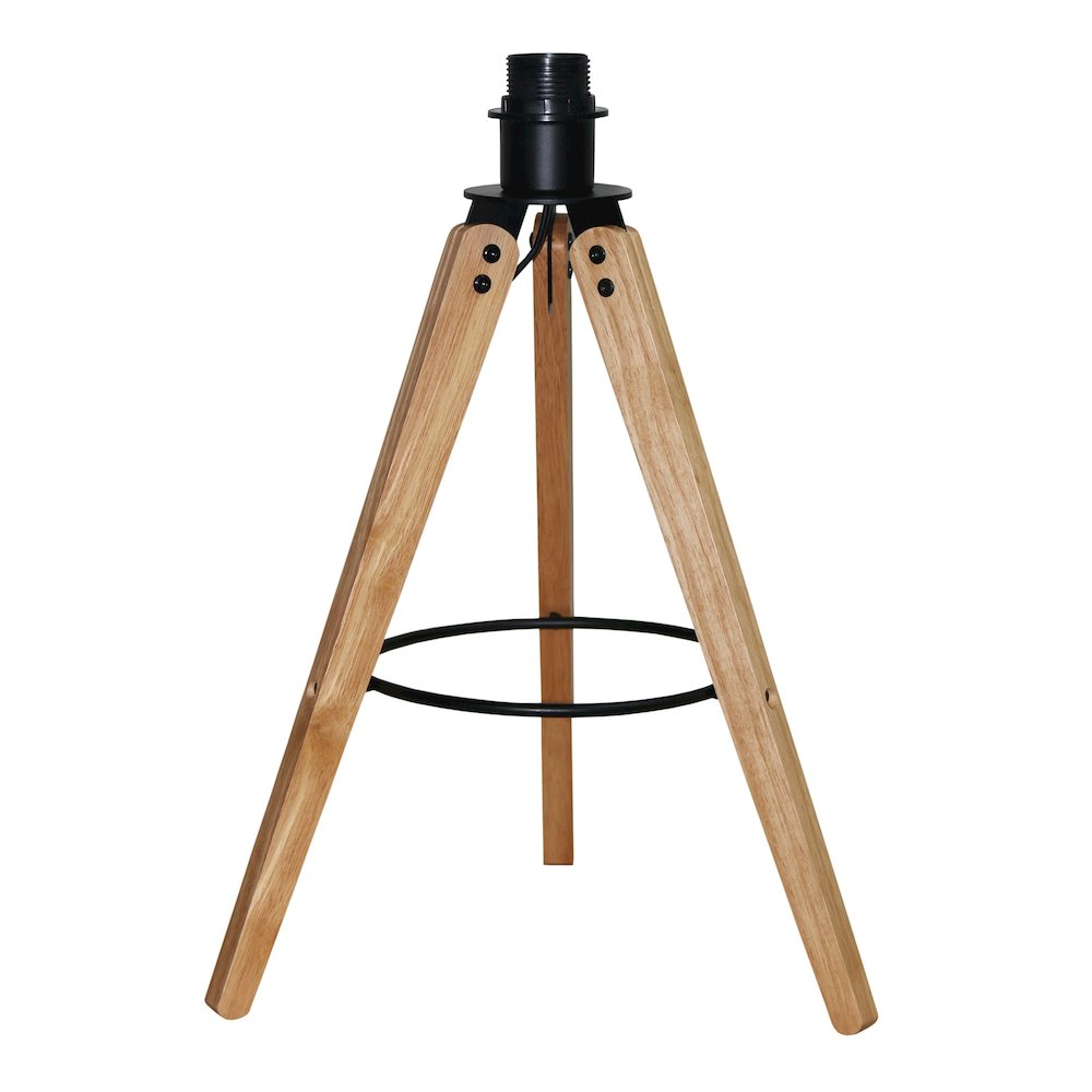 Birch Three Legged Wooden Bar Table Lamp - Natural. Picture 4