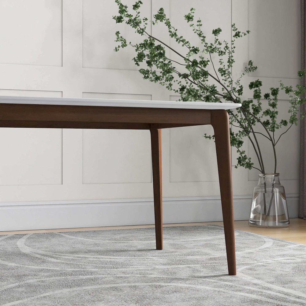 Lindsey Solid Wood White Top Dining Table. Picture 6