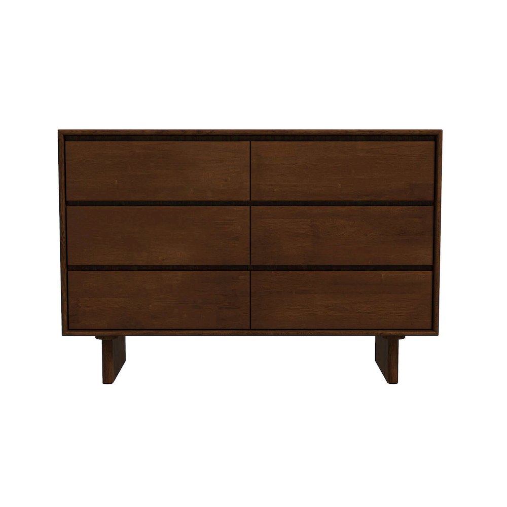 Dubrovnik Mid Century Modern Walnut Dresser With 6 Drawers. Picture 2