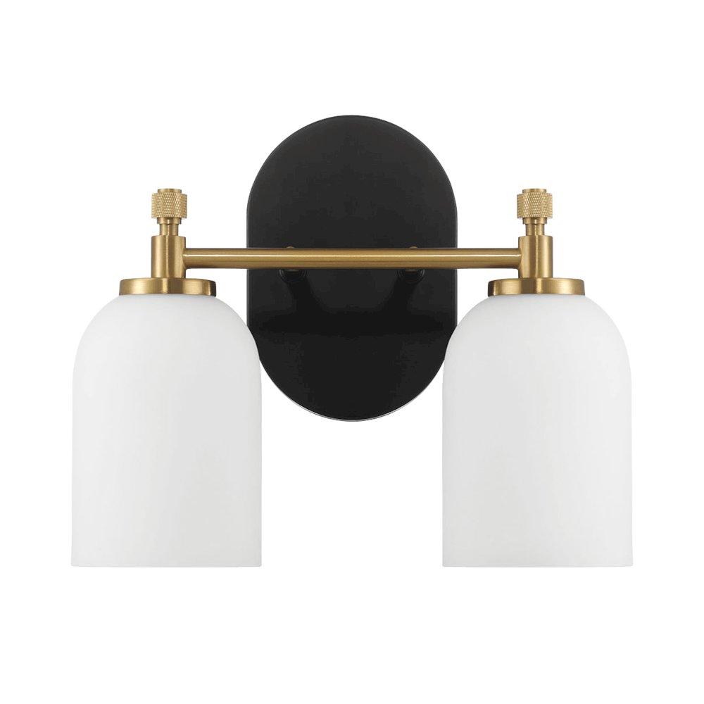 Two Lights Vanity in Traditional Style for Over Bathroom Mirror Wall Sconce. Picture 1