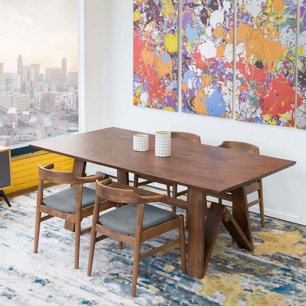Trimont 78" Solid Wood Dining Table. Picture 3