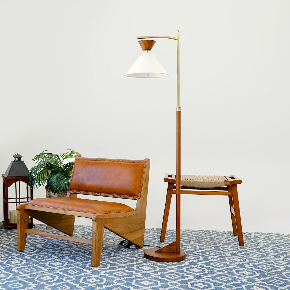Zensa Brown Floor Lamp. Picture 6
