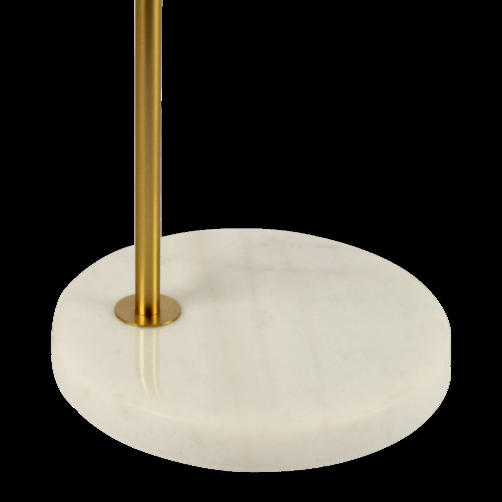 Haven Clear Glass Table Lamp, Gold Brush Metal and Marble Base, Button Control. Picture 5