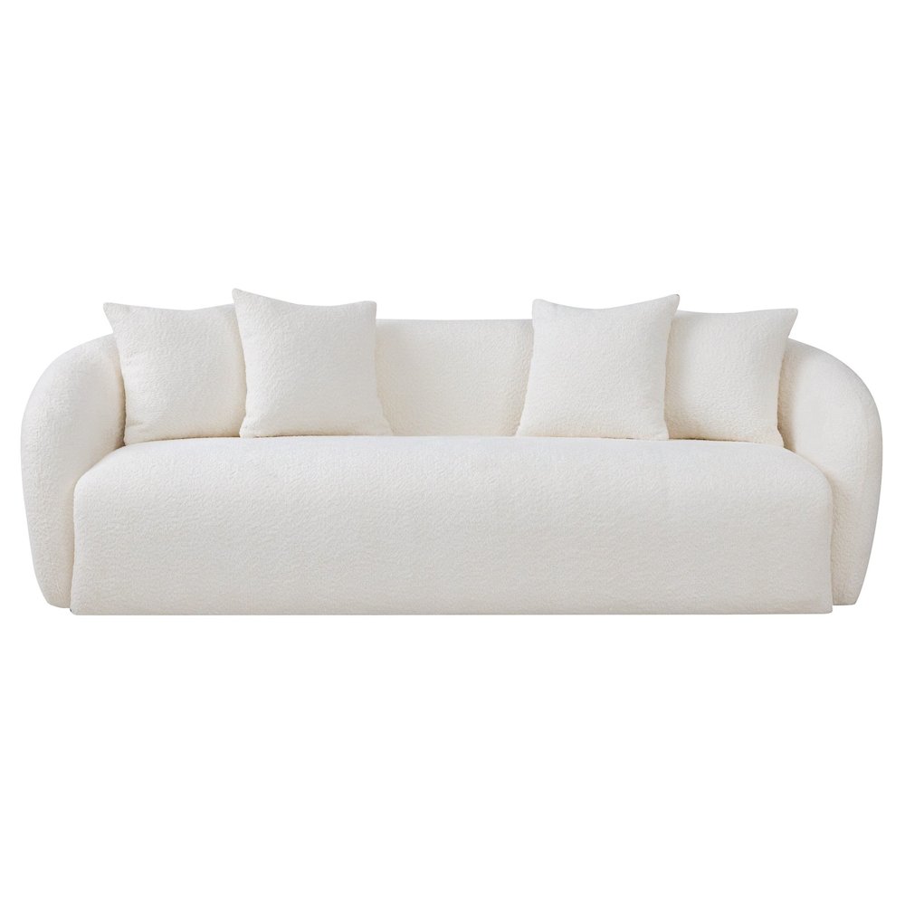 Linden Ivory Boucle Sofa. Picture 1