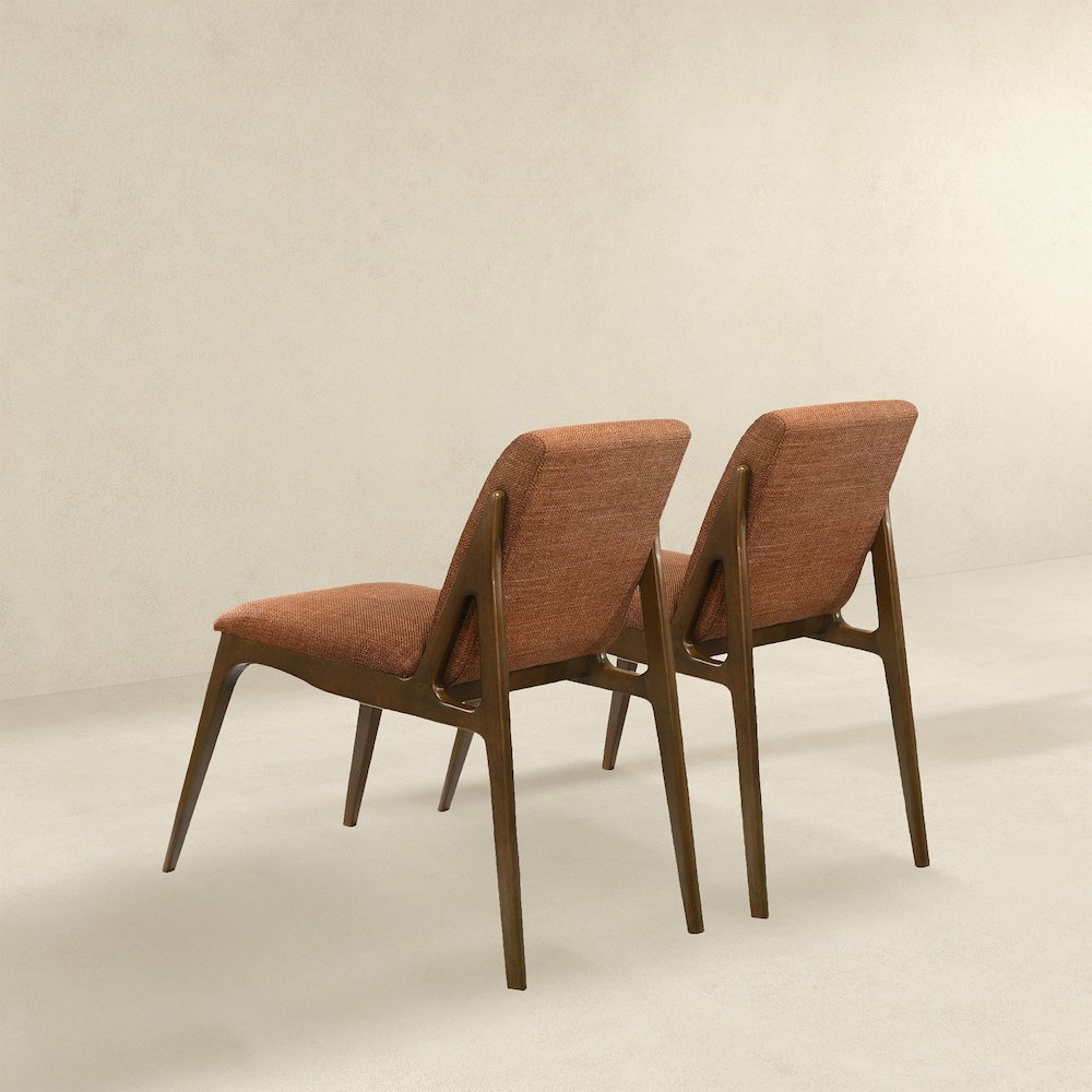 Grivelle Orange Fabric Dining Chair (Set Of 2). Picture 5