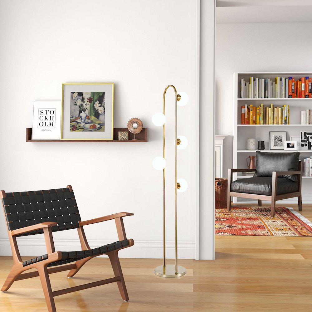Artema Floor Lamp with White Globe. Picture 8