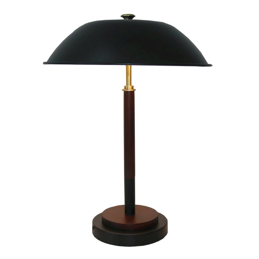 Cosmiclume Black Umbrella Shaped Table Lamp - Walnut - Bronze. Picture 2
