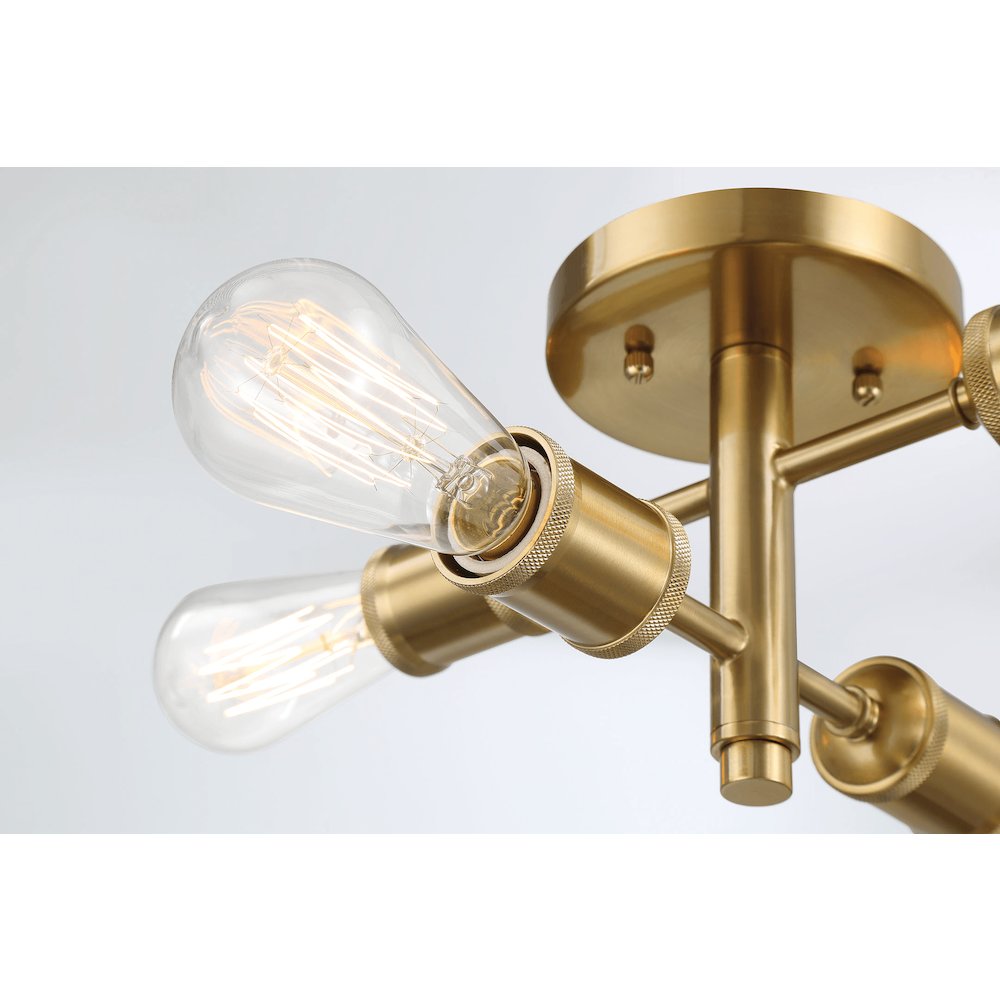 Ephemeral Four Lights Semi Flush Pendant Lamp. Picture 5