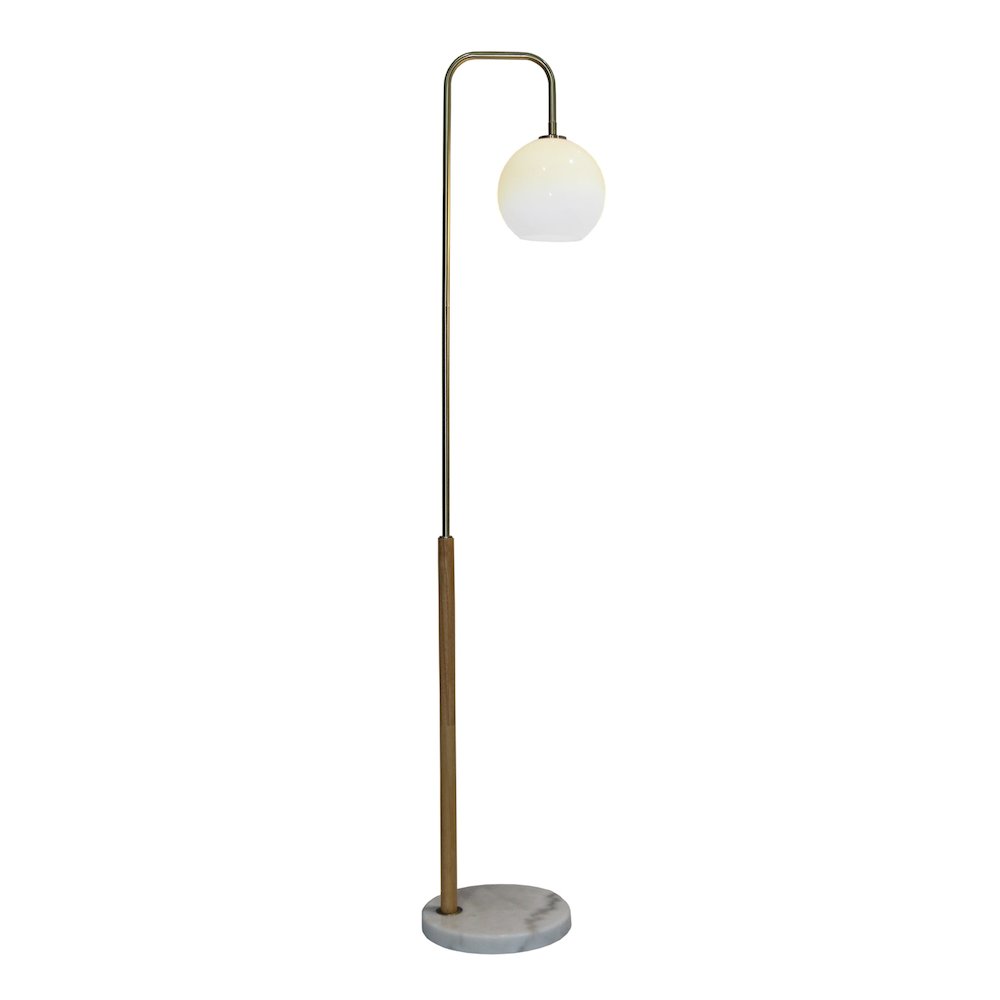 Solaris White Lampshade Floor Lamp. Picture 1