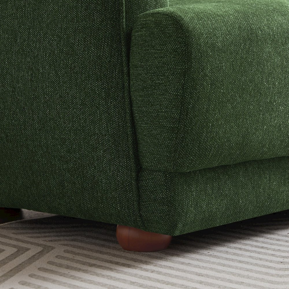 Larisa Mid Century Modern Linen Sofa. Picture 5