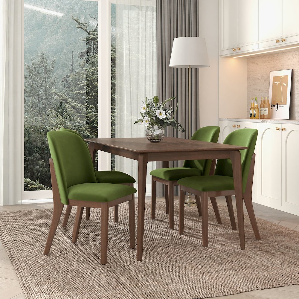 Kaitlyn Green Velvet Dining Chair (Set Of 2). Picture 2