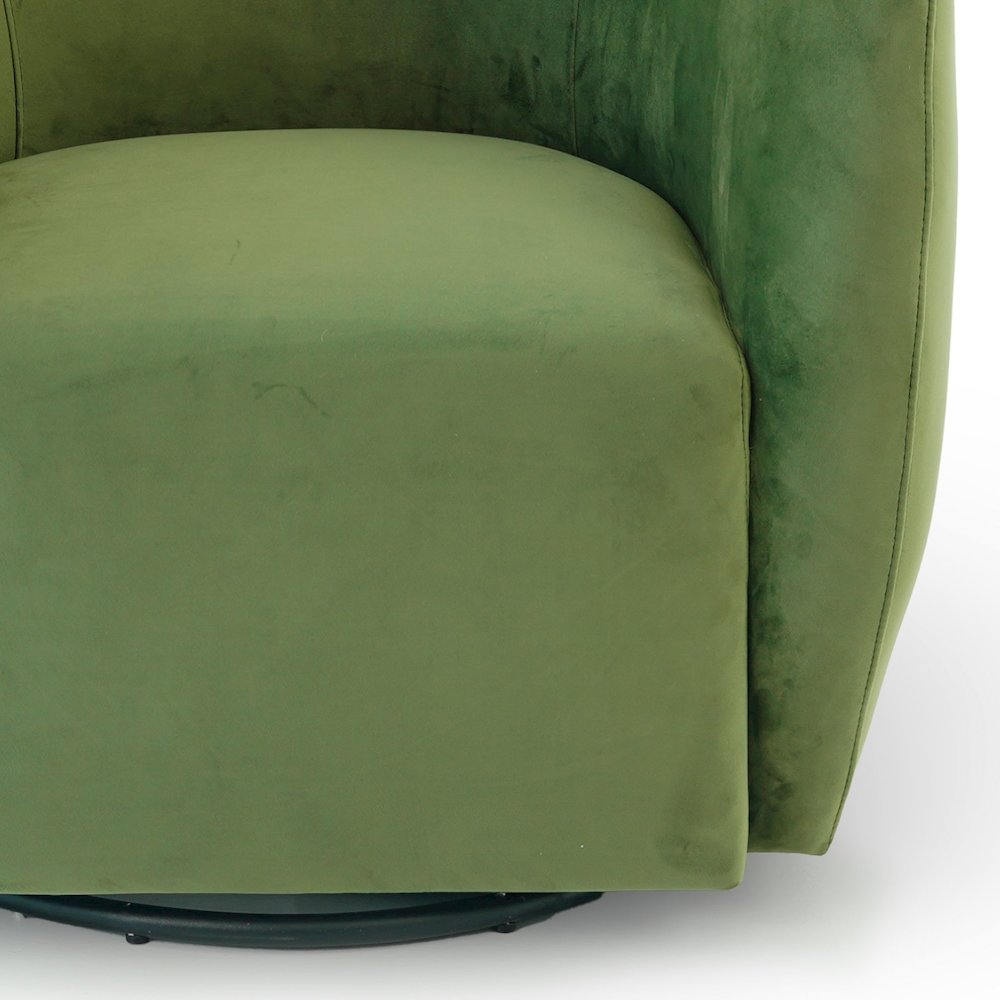 Renee Swivel Chair - Green Velvet. Picture 6