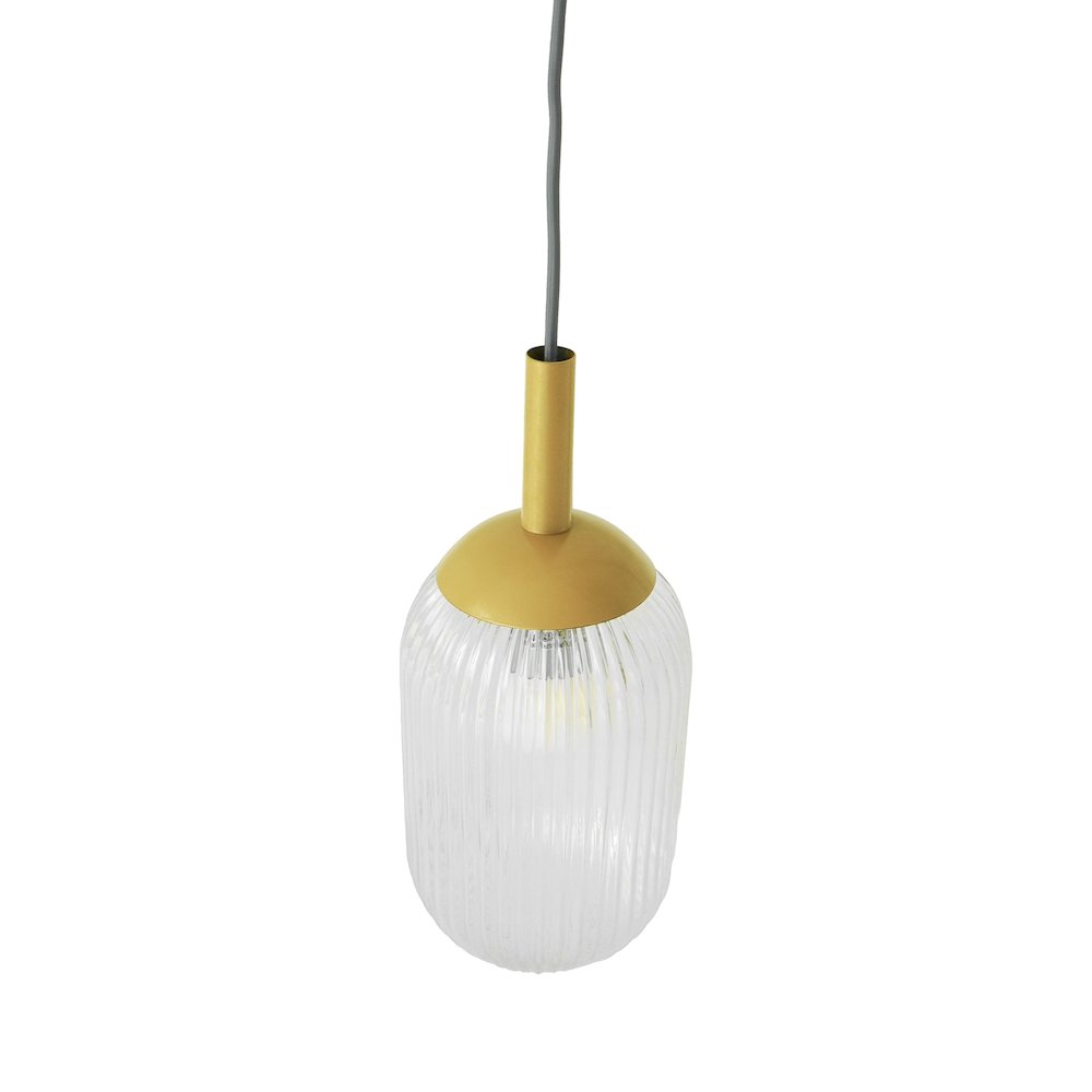 Gemma Pendant Lamp - Gold and Clear. Picture 3