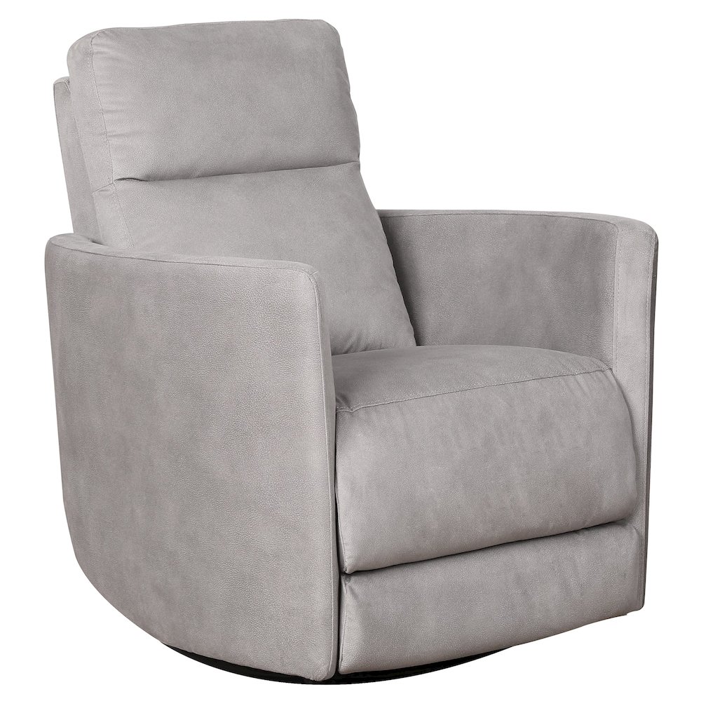 Lawson Swivel Glider Linen Recliner Chair - Latte. Picture 1