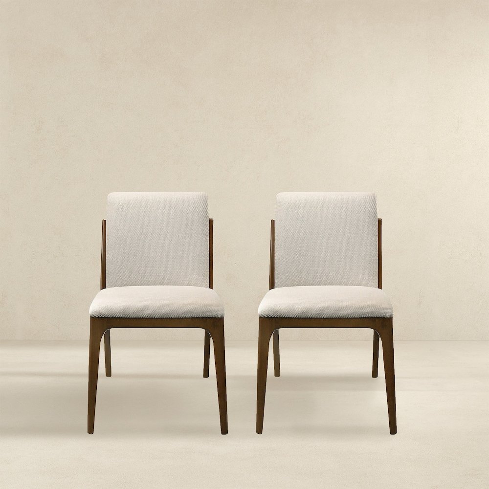 Grivelle Cream Fabric Dining Chair (Set Of 2). Picture 3