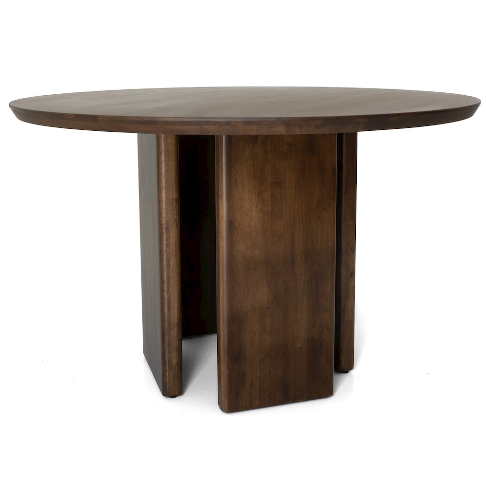 Alden Round Walnut Dining Table. Picture 1