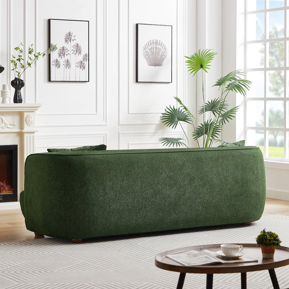 Larisa Mid Century Modern Linen Sofa. Picture 4