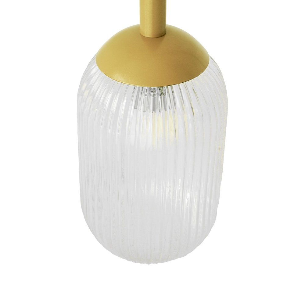 Gemma Pendant Lamp - Gold and Clear. Picture 2