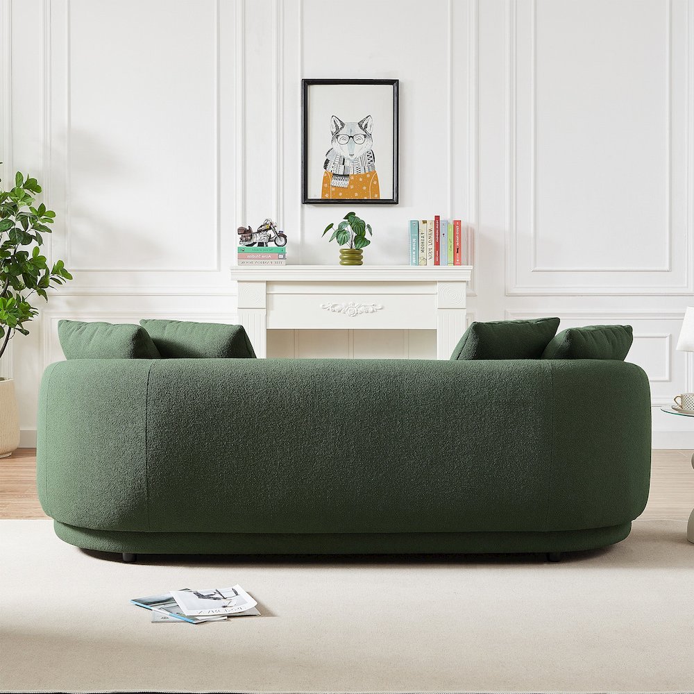 Dylan Modern Olive Green Boucle Sofa. Picture 6